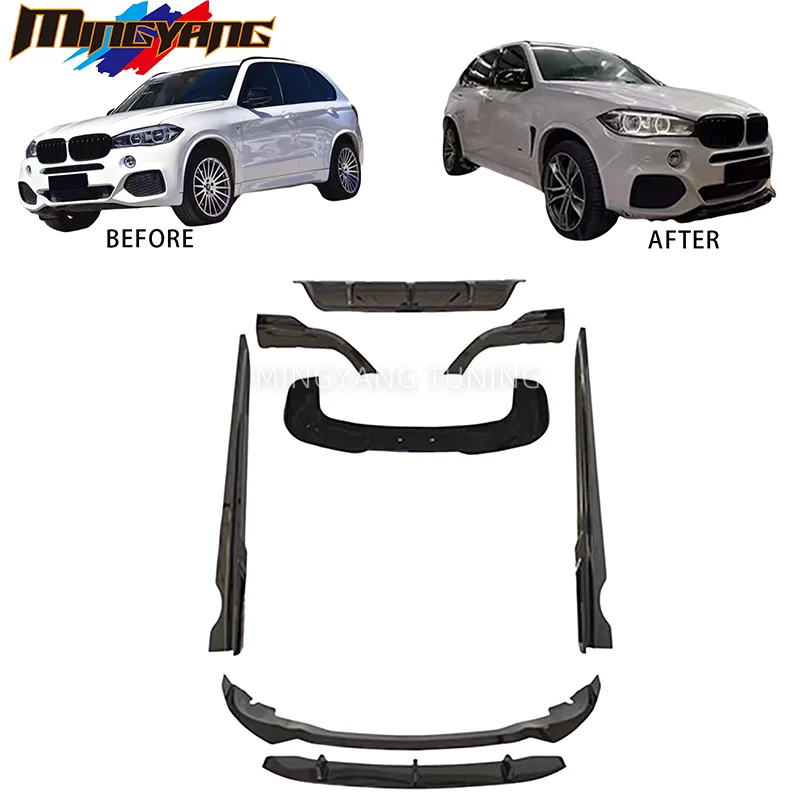 

Modification PP Plastic M-tech Upgrade Kit MT Accessories Car Parts F15 X5 Bodykit Front Lip Rear Lip for X5 F15 Body Kit 20