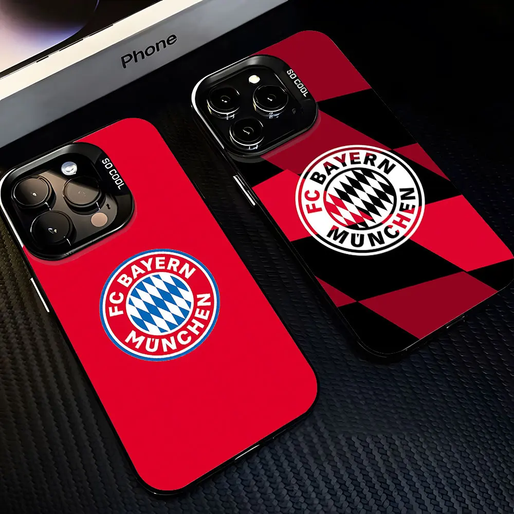 BayernES-FC-MunichES Phone Case For iPhone 16 15 14 13 12 11 mini Pro Max X XR XSMAX 8 7 Plus Anti Fall Matte Back Cover