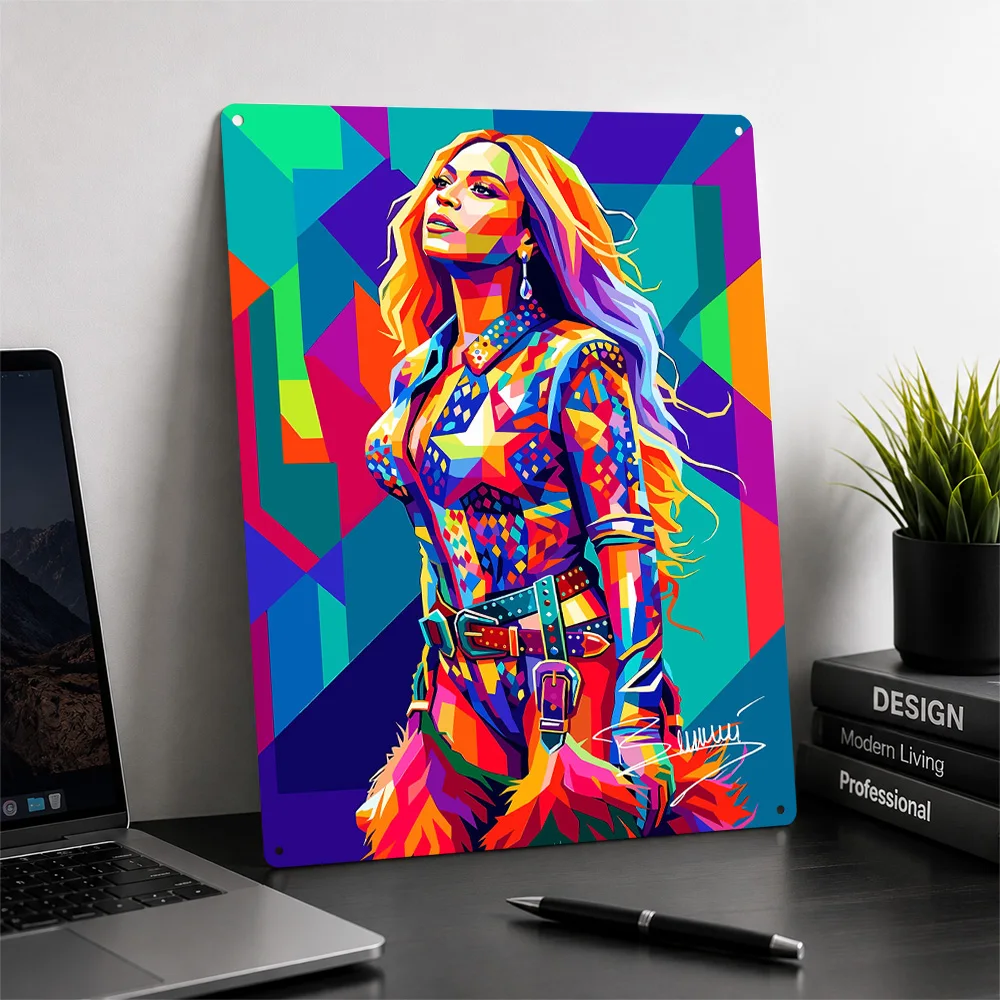 Beyoncé Wpap Metal Poster Perfect Gift for Fans Lovers Personalized Wall Art Metal Sign for Luxury Decoration Home Decorations