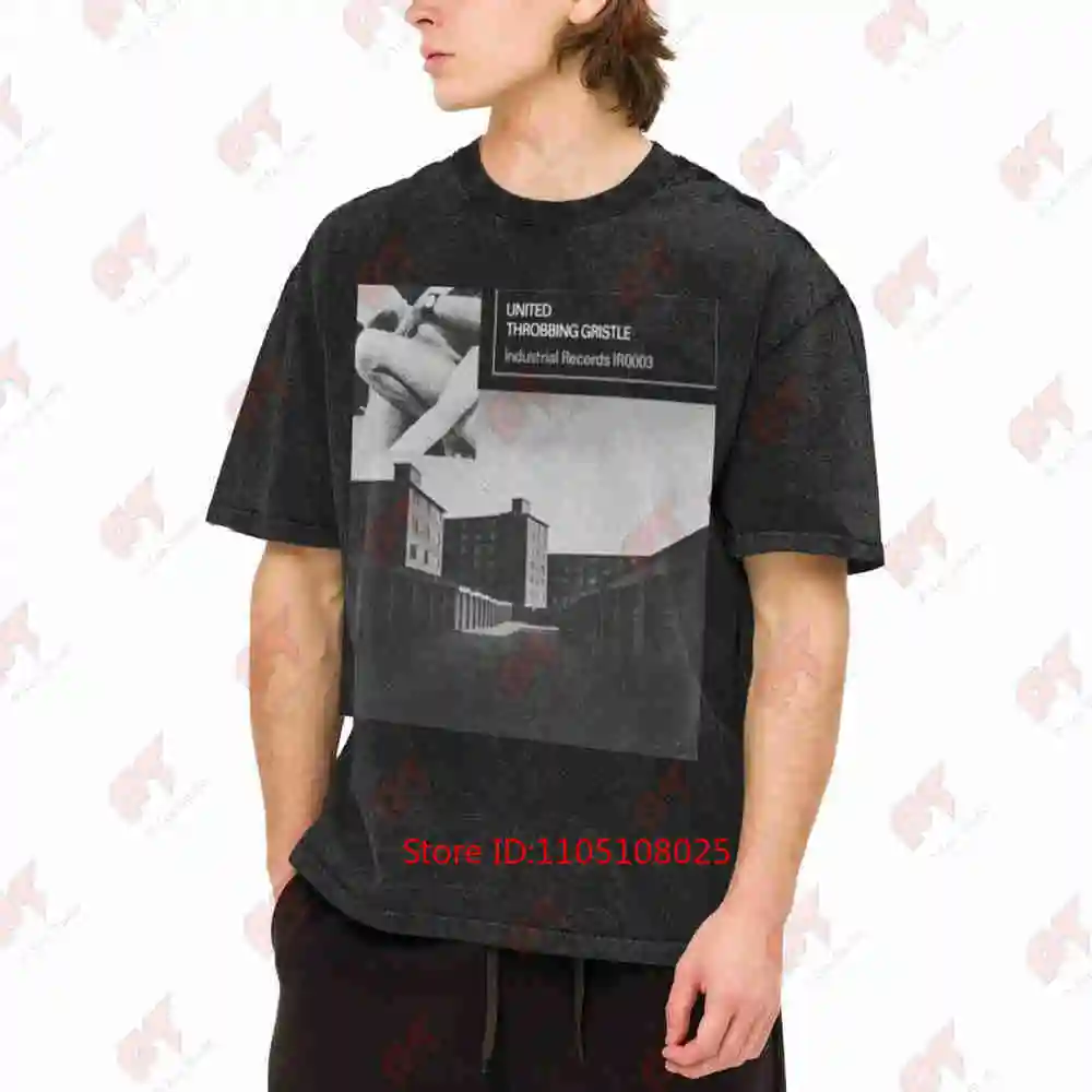 Throbbing Gristle Avant Garde Industrial Vintage Washed Tee Pure Cotton T-Shirt