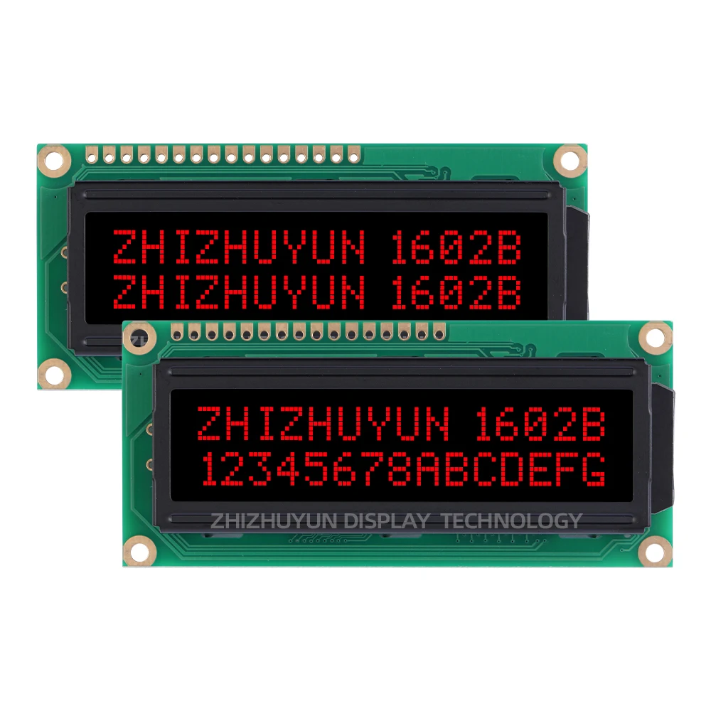 1602B REV.C 162 16X2 1602 Character LCD Module Display Screen BTN Black Film Orange Display PCF8574T