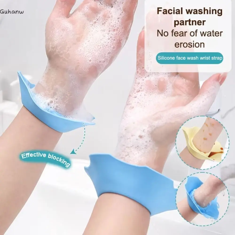 Nouveau fleur forme lavage visage Spa bracelet de montre en Silicone couleur unie bracelet étanche bandeau adulte