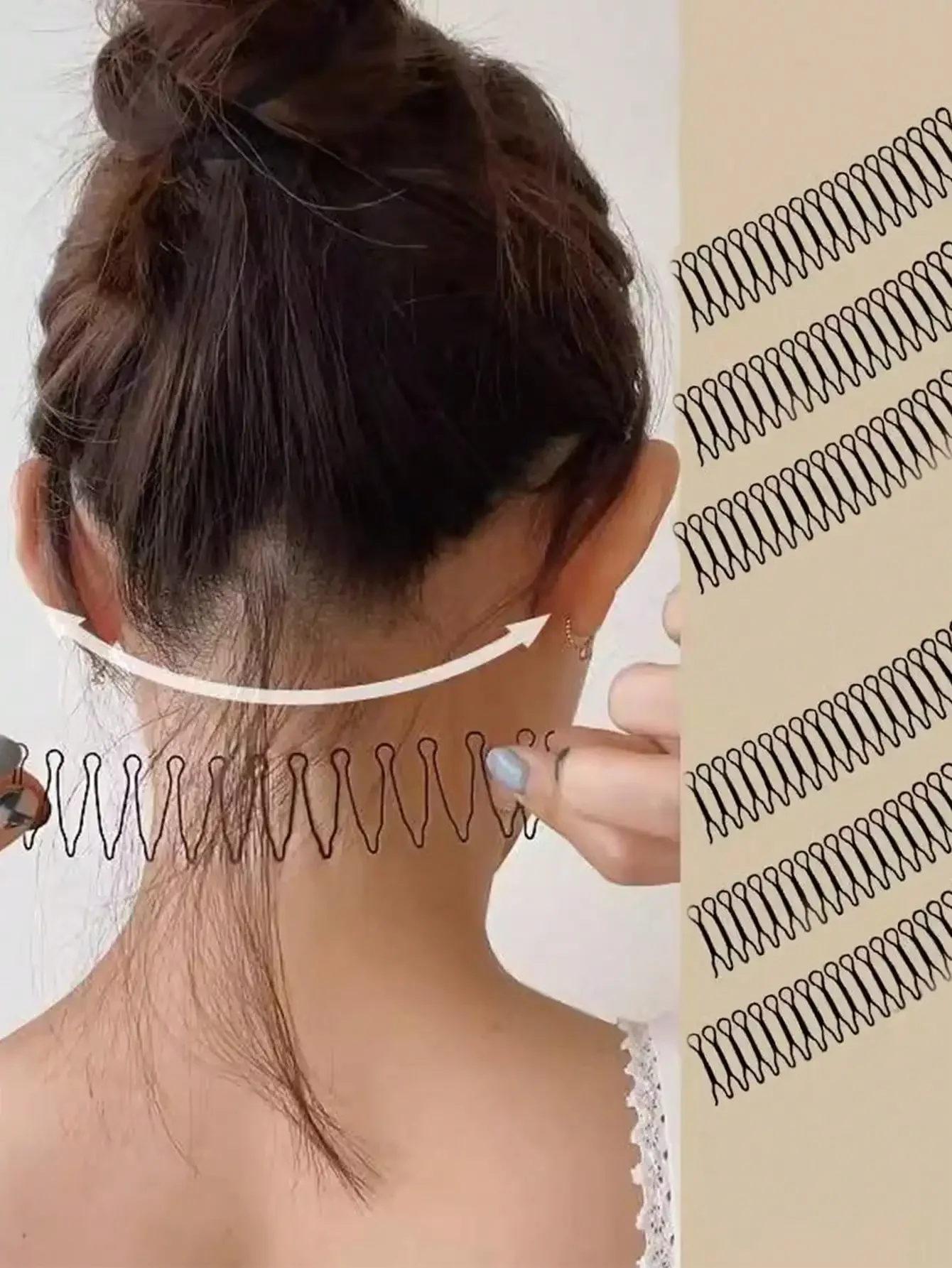 

6шт металлических заколок для волос с волнистым узором для женщин и девочек, повседневная укладка волос