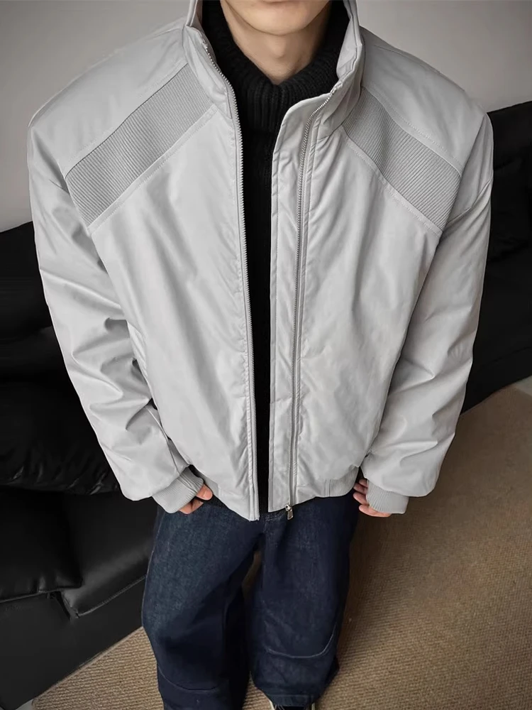 American Decosition الوقوف طوق الطيران Jaet الرجال Thiened الشتاء البيسبول orm ort Sle عالية الإحساس القطن C... #1