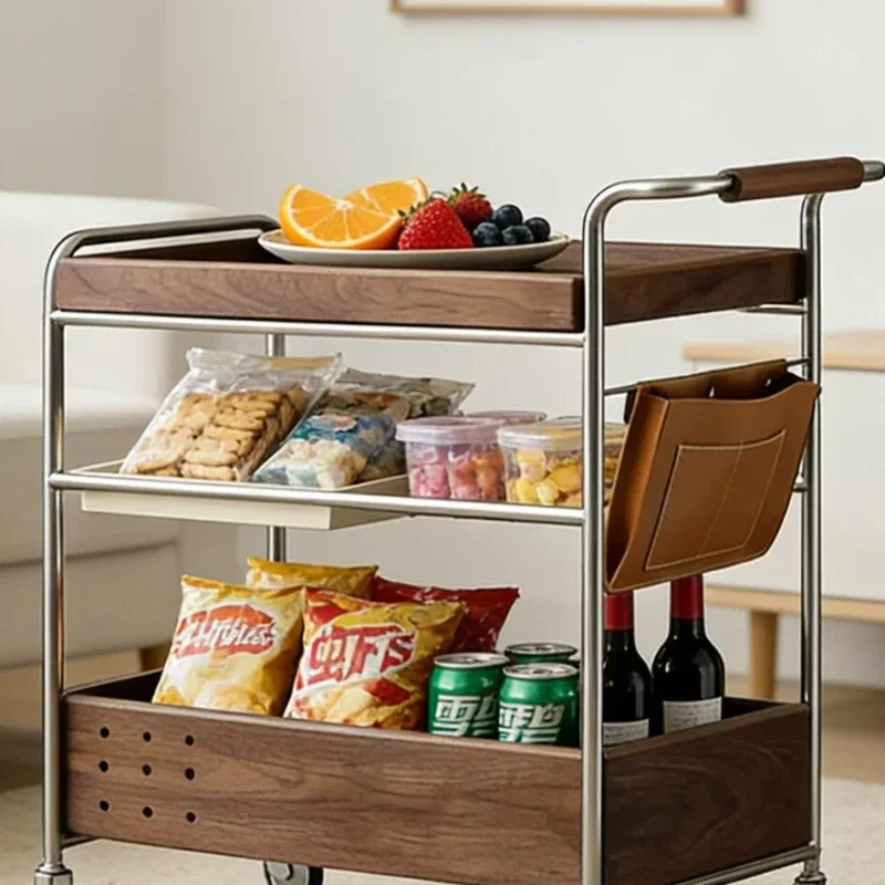 Italian Simple Coffee Tables Movable Storage Originality Living Room Utility Cart Bedroom Tea Stoły Kawowe Home Furniture HQ40TC