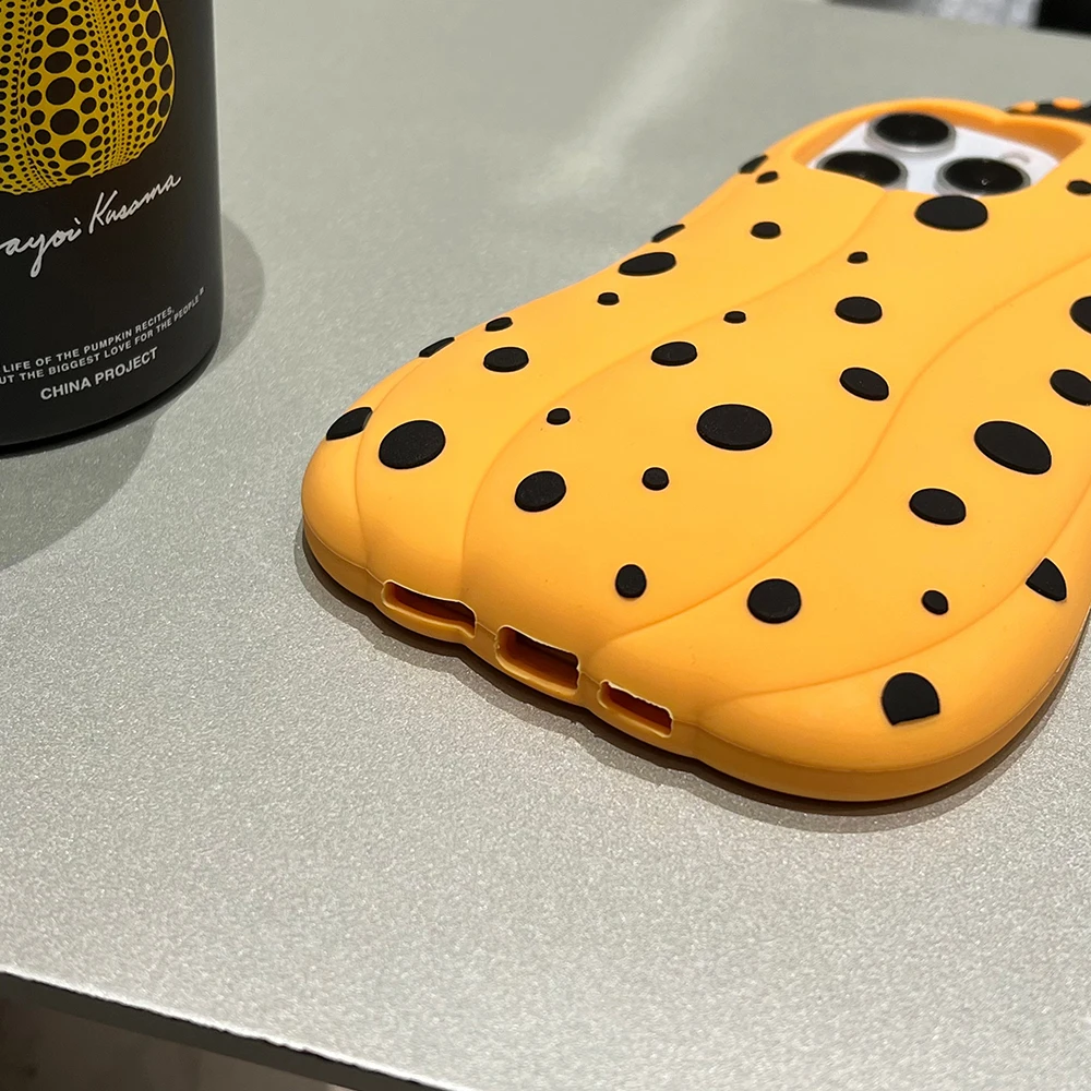Für iPhone 13 14 15 Plus 16 Pro Max Kawaii Gemüse Polka Dots Kürbis Hülle Weiche Silikonhülle – Detail 10