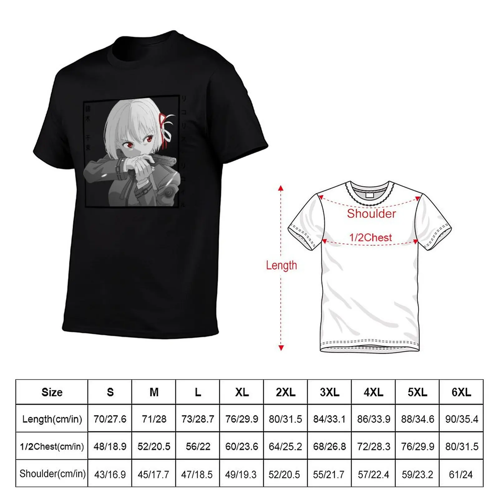 man Lycoris tees T-Shirt graphic Nishikigi tshirt for T-Shirt shirts - t Recoil Chisato