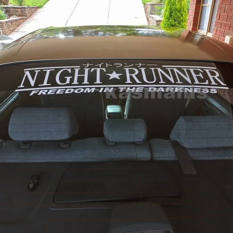 Night Runner Vinyl Art Sticker Freedom in the Darkness Decals Car Windshield Window Decor Laptop Decal Car Accessories Decal