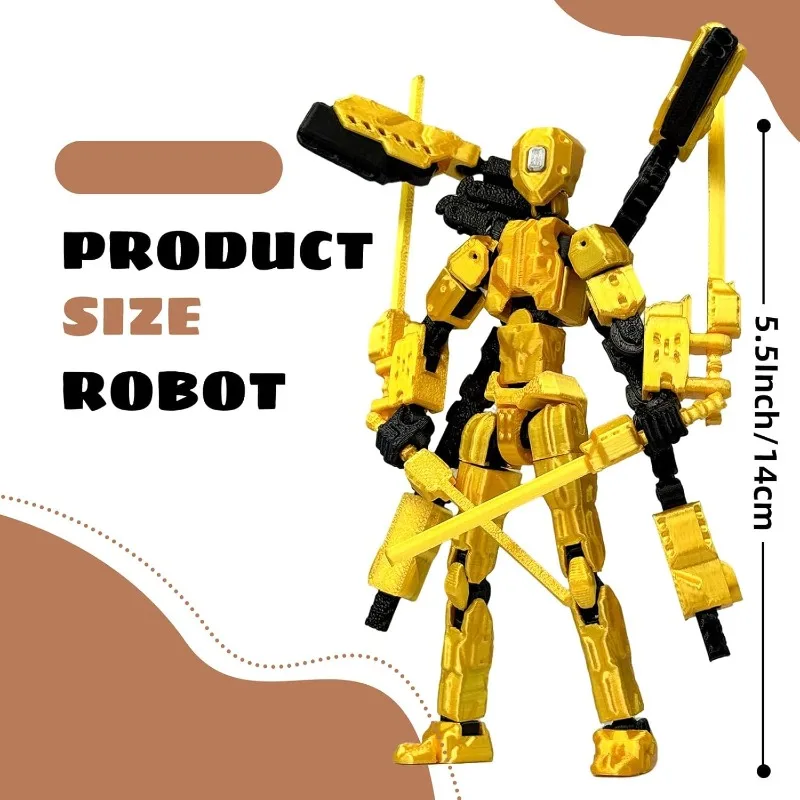 Assembly Completed T13 Action Figure T13 Robo 13 Action Figures Gift for Collectors Desktop Decoration Birthday Gift