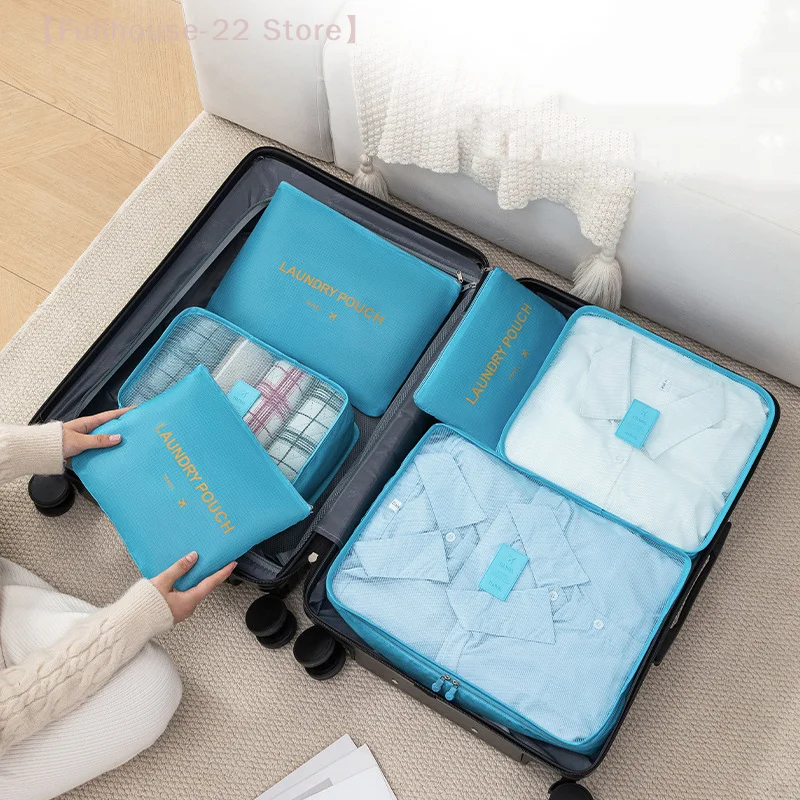 【MAX-22】6-piece Travel Organizer Portable Suitcase Organizer Clothes Shoes Makeup Bag Luggage Organizer Travel Storage Bag