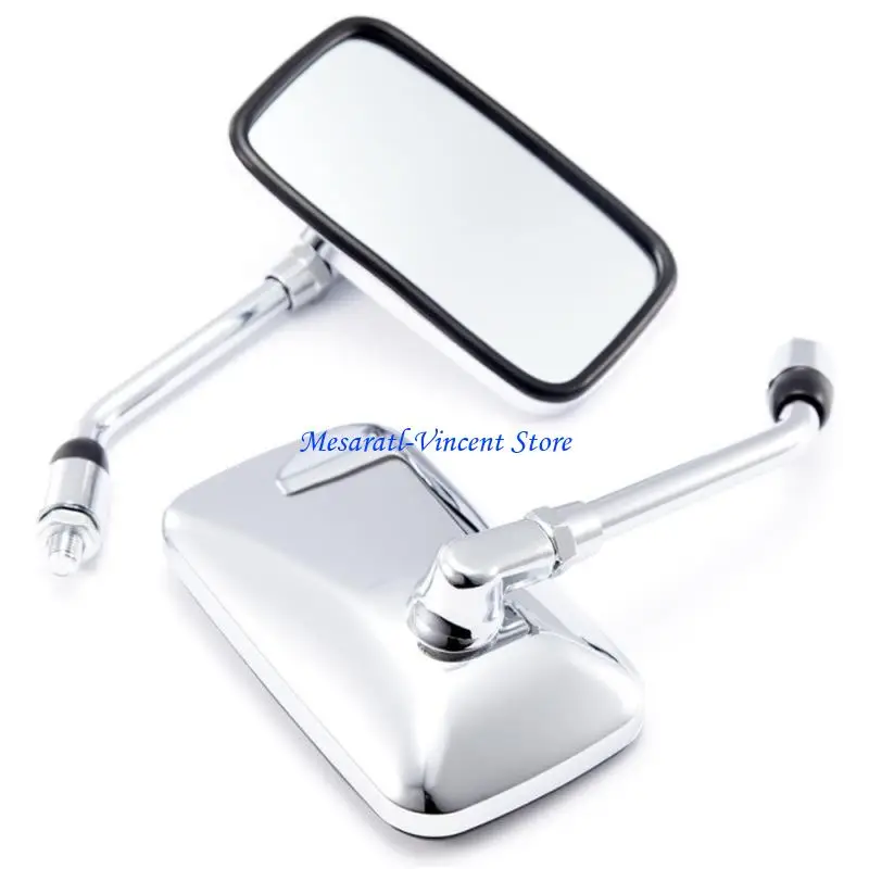 

A70F Motorcycle Rearview Mirror 10mm with 360 Rotation Aluminum Frame Antislip Surfaces for Street Bikes