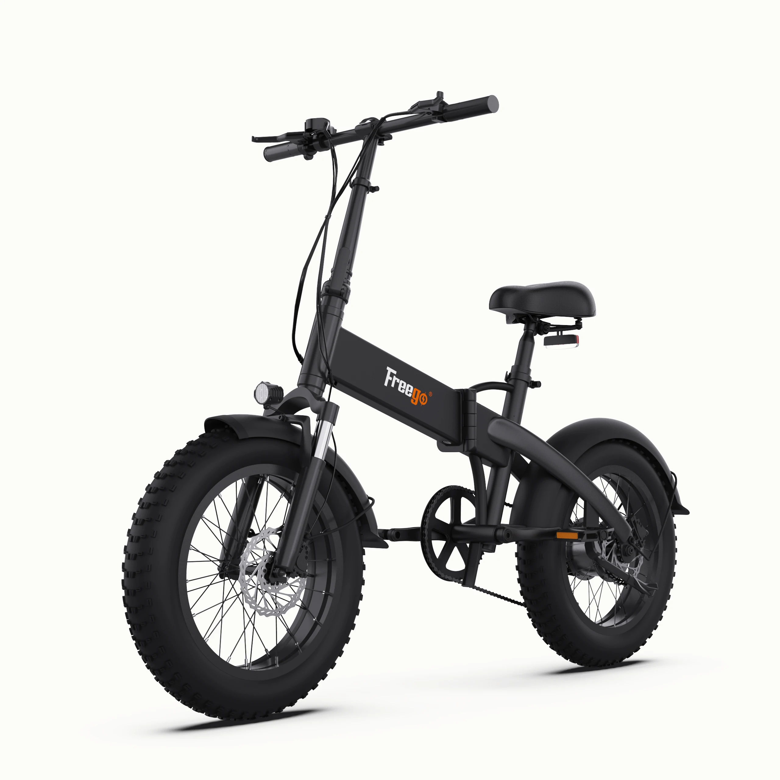 Freego 750 watt (Peak1200W) Electric Bike fat tire adult ebike 20 inch Brushless Motor Removable Battery Up to 45 Miles