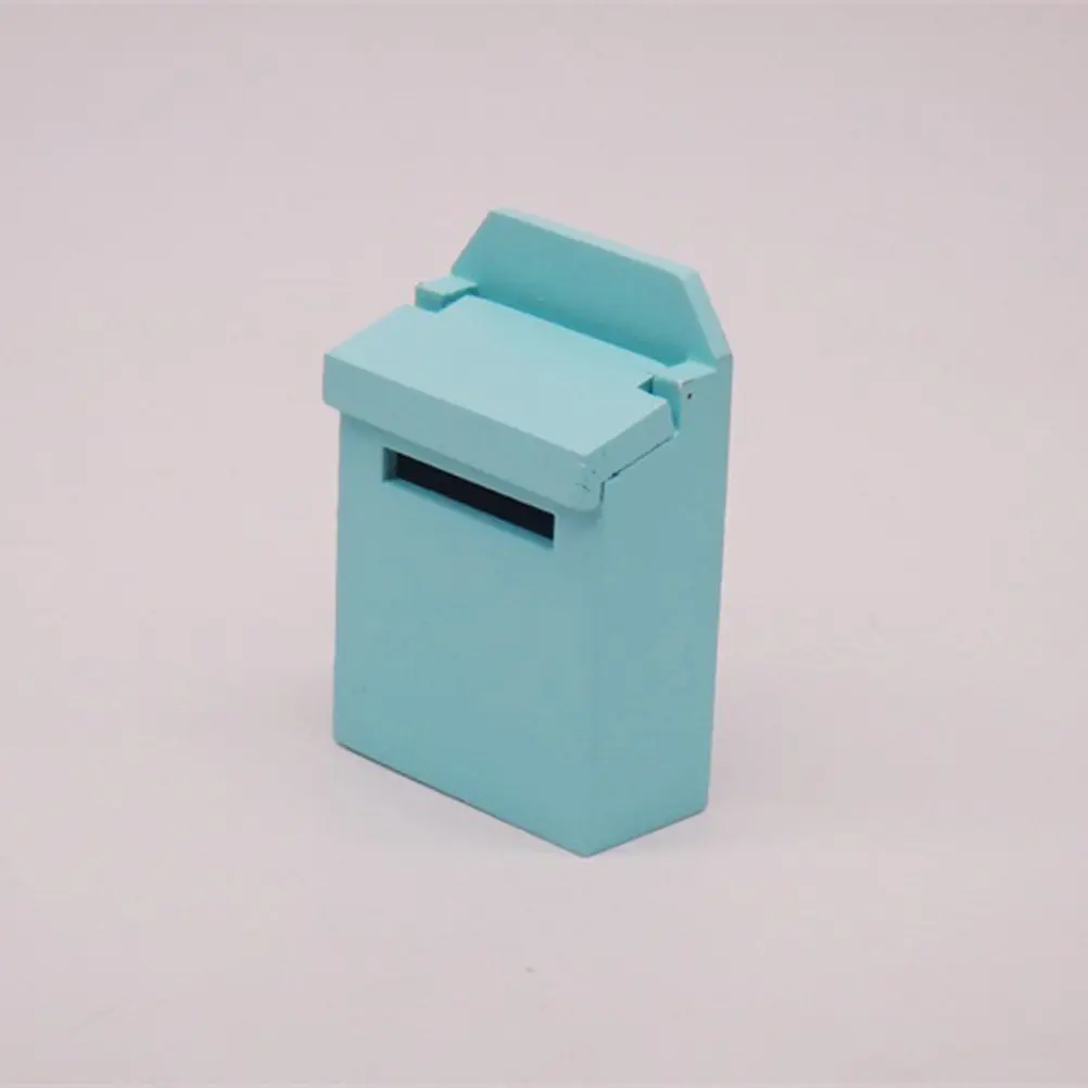 

1 шт. миниатюрный почтовый ящик для кукольного домика, масштаб 1:12, зеленый, декоративный, маленький аксессуар для дома, реквизит для мини-сцен, винтажный стиль