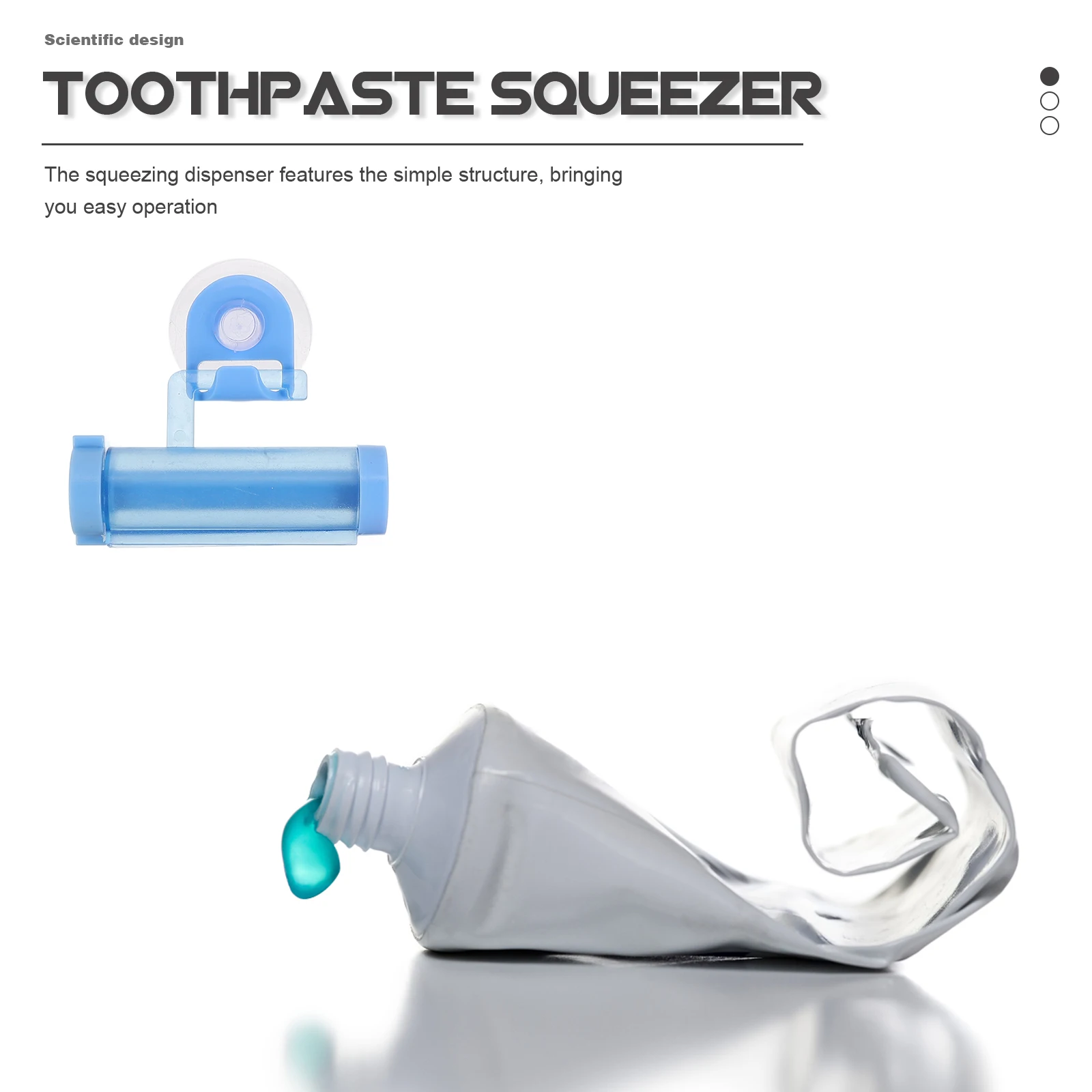 

5 Pcs Bathroom Supplies Toothpaste Squeezer Suction Cup Hooks Cups Dispenser Pastetooth