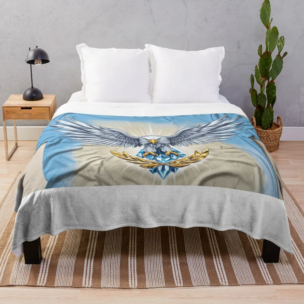 

Victory's Emblem: Dynamic Crystal Eagle T-Shirt Throw Blanket Single Hairys Summer Beddings wednesday Blankets