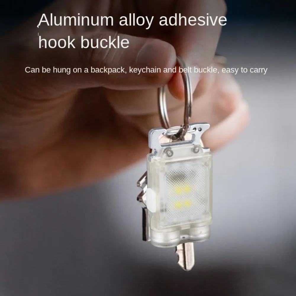 Pocket 6 Modes Keychain Light Dual Light Source Ultra-Bright Fluorescent Flashlight Magnetic Waterproof Hat Lamp Emergency