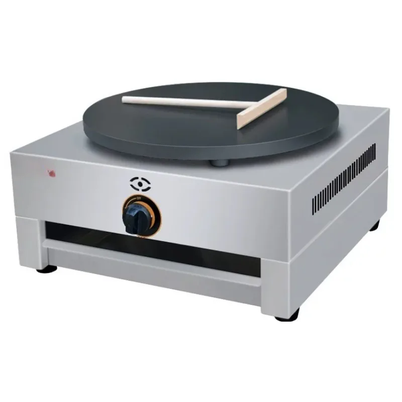 Commercial Crepe Maker Gas Powered Teflon Non Stick Coating 2800Pa 40cm Cooking Surface Pancake Machine For Street Food Stall