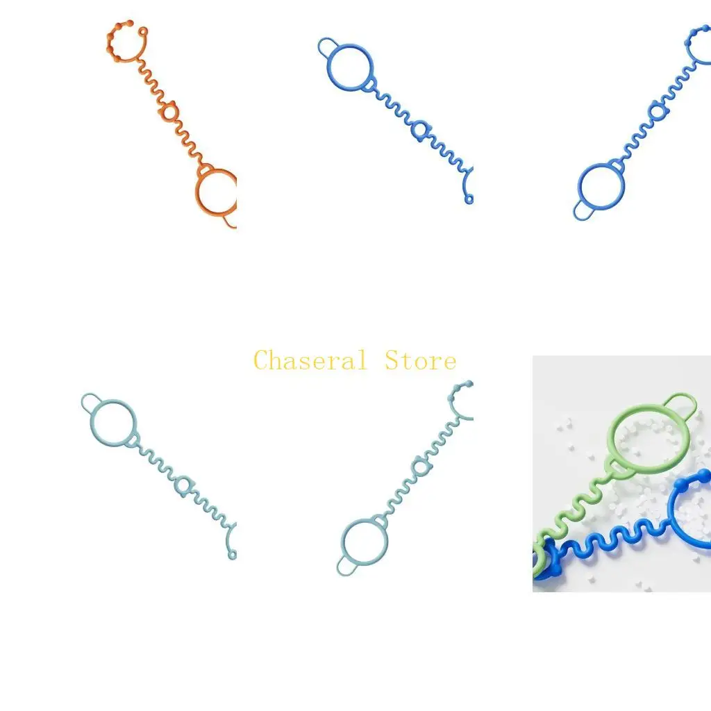 

E7CE Upgrades Silicone Strap Soft Silicone Strap Pacifier Clip & Chain Cup Holder for Baby Strollers Cup & Bottle Security