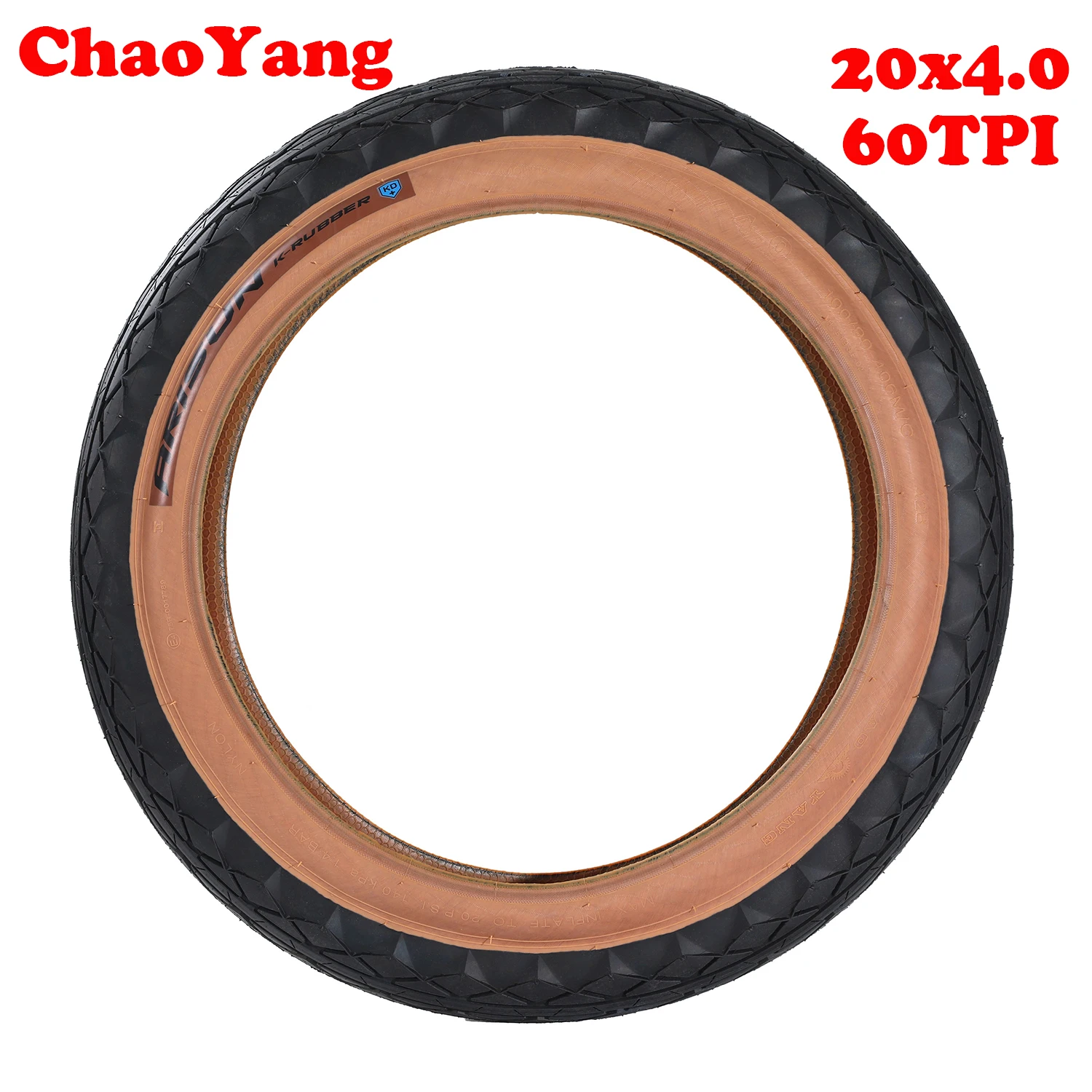

Шина ChaoYang ARISUN для квадроциклов и пляжных велосипедов 20x4.0, сверхлегкая, 1400 г, 60TPI, для электровелосипедов, снегоходов, городских фэтбайков, с проволочным ободом