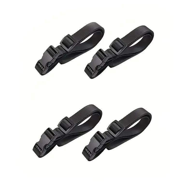 Pacote com 4 Cintas Utilitárias com Fivela de Liberação Rápida, Acessório de Nylon para Mochila, Cinta para Saco de Dormir Ajustável para Caminhadas e Viagens ao Ar Livre