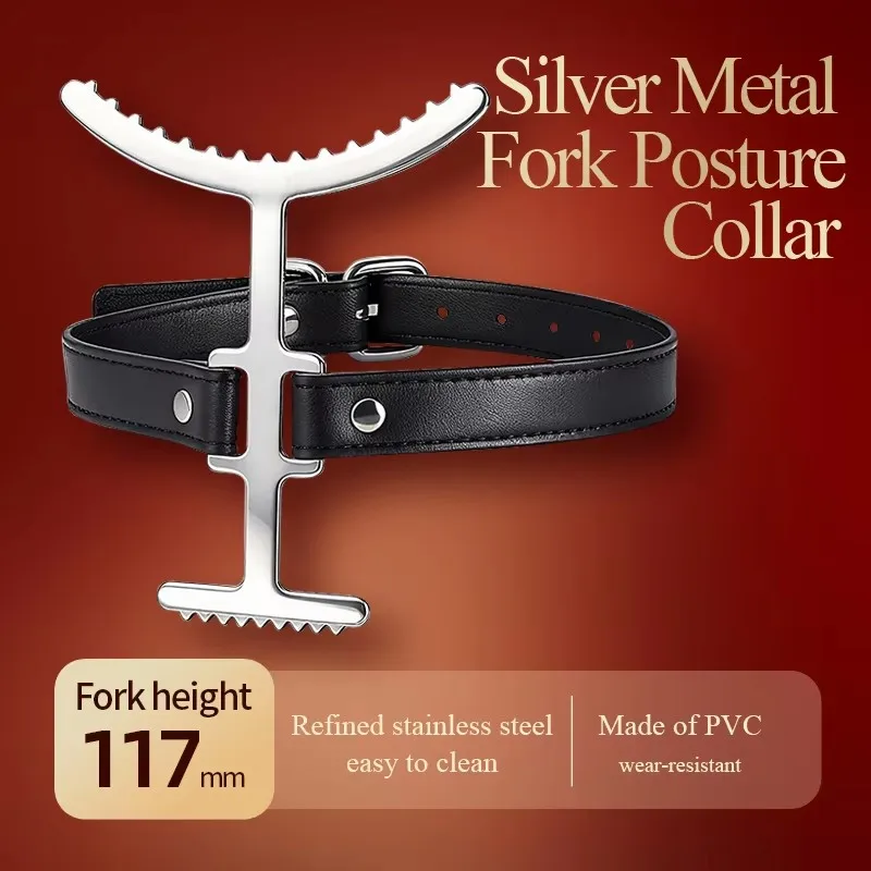 Metal Neck Bound Collar Forced Training Tool Adult Sex Products Sexy Accessories for Couple BDSM Sex Toys for Adults - Image 4