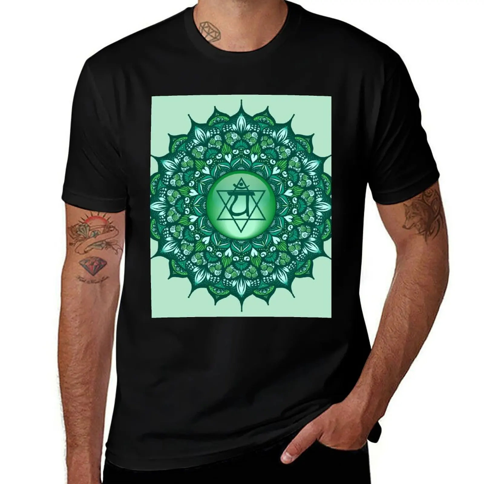 Heart Chakra Mandala - 05 OGBG T-Shirt customs cute clothes anime shirts graphic tee mens funny t shirts