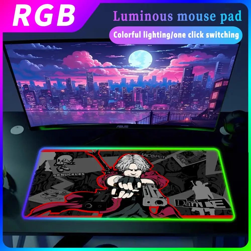 

persona5 Mouse Pad RGB Anime Computer gamer Accessories Mousepad Desk Mat LED Large Keyboard Mouse Pad office Gaming table Mats