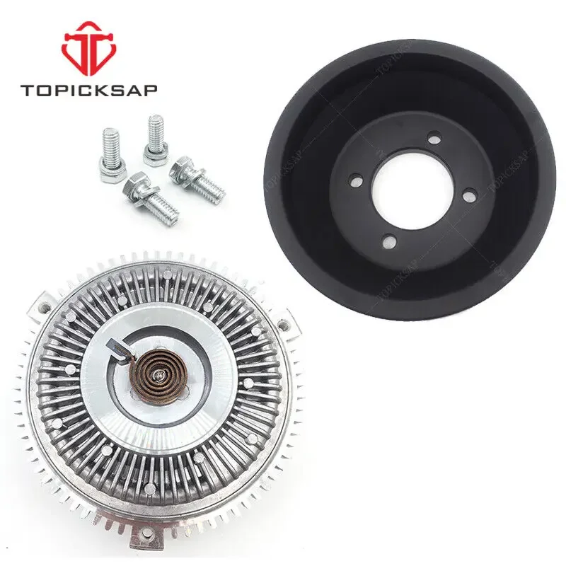 TOPICKSAP 2Pcs Engine Fan Clutch Pulley Kit for BMW 3-Series E46 323Ci/325Ci/328Ci/330Ci/528i/530i/Z3/X3/X5 11511436590