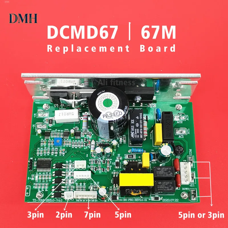 

Контроллер двигателя для беговой дорожки ENDEX DCMD67 DCMD67M, замена для контроллера беговой дорожки DK City NB702028, плата управления BH, печатная плата PCB, MCB