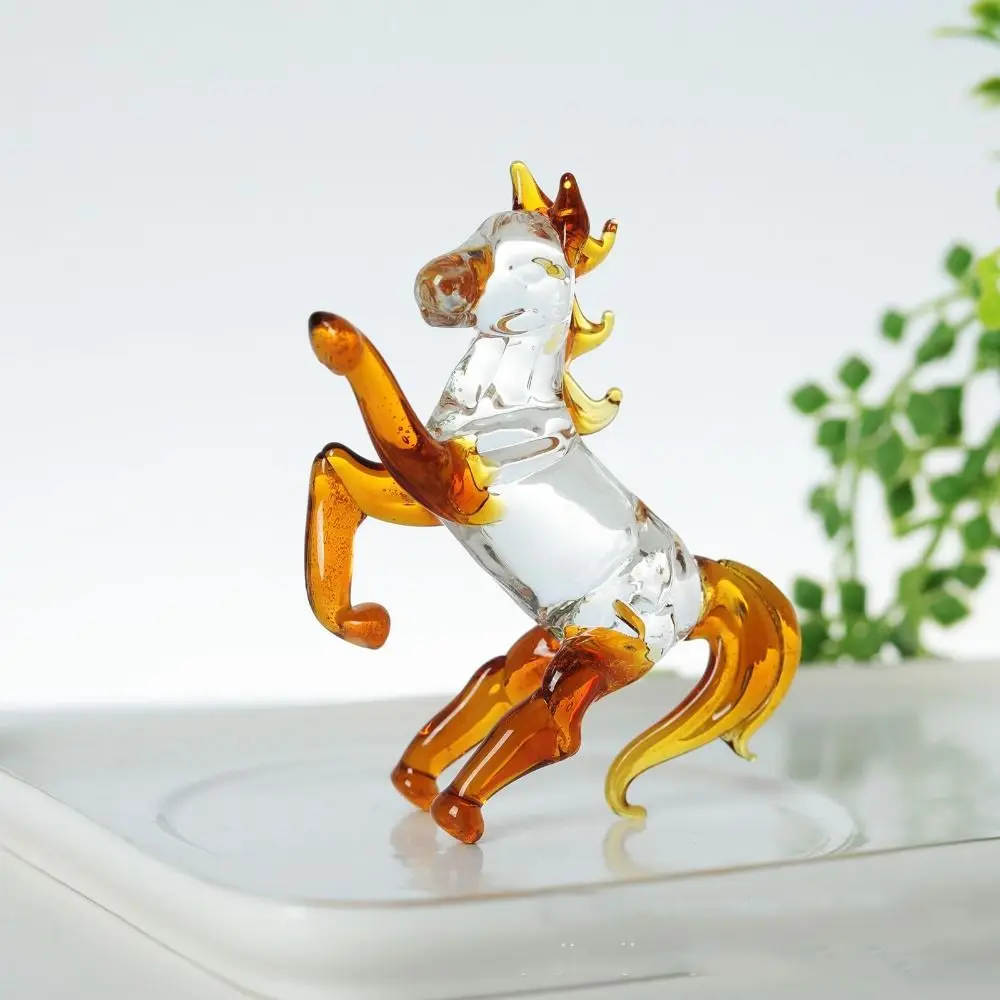 

Creative Stylish Crystal Horse Ornament Decorative Cartoon Animal Horse Sculptures Model Standing Horse Statue Bedroom