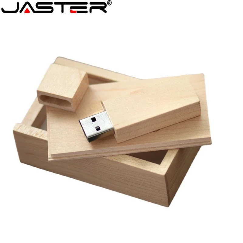

Usb-флеш-накопитель JASTER деревянный с коробкой, 4/8/16 ГБ