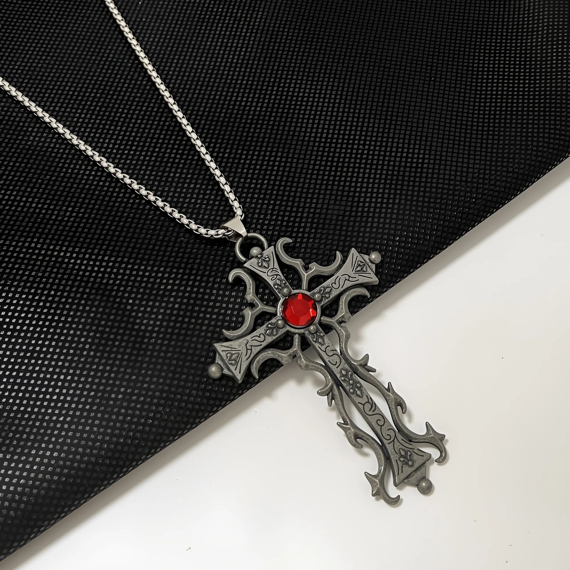 Новый-Шарм-Готический-Большой-Крест-Подвеска-Ожерелья-для-Женщин-Мужчин-Цепи-Колье-Модные-Ювелирные-Аксессуары-y2k-Панк-Ожерелье-Подарок