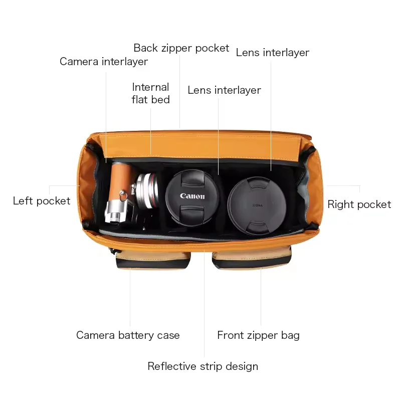 TANGCOOL Large Capacity Men Crossbody Messenger Bag Multi Pocket Waterproof Adjustable Casual Shoulder Bag
