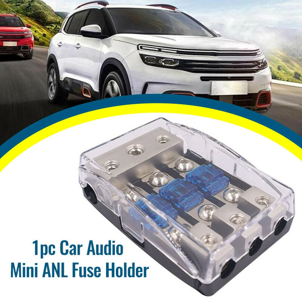 Car Audio Power ANL Fuse Holder 60 Amp Mini ANL Fuses Accessories 2/3/4 Way ANL Aluminum Alloy For Stereo Car Audio