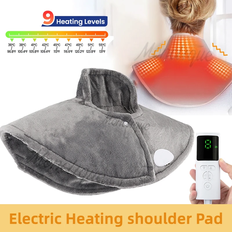 

Electric Heating Neck Shawl Shoulder Cervical Wrapped Hot Compress Massager Remote Control Portable Keep Warm Winter Home Office