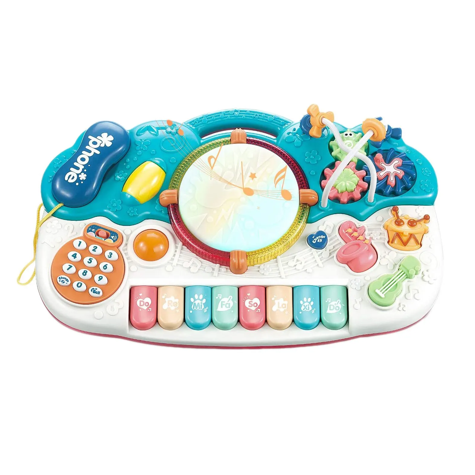 Baby Piano Music Toys Kids Electronic Piano Keyboard Music Drum Toys Toddler Boys and Girls Learning Toys Photo Color