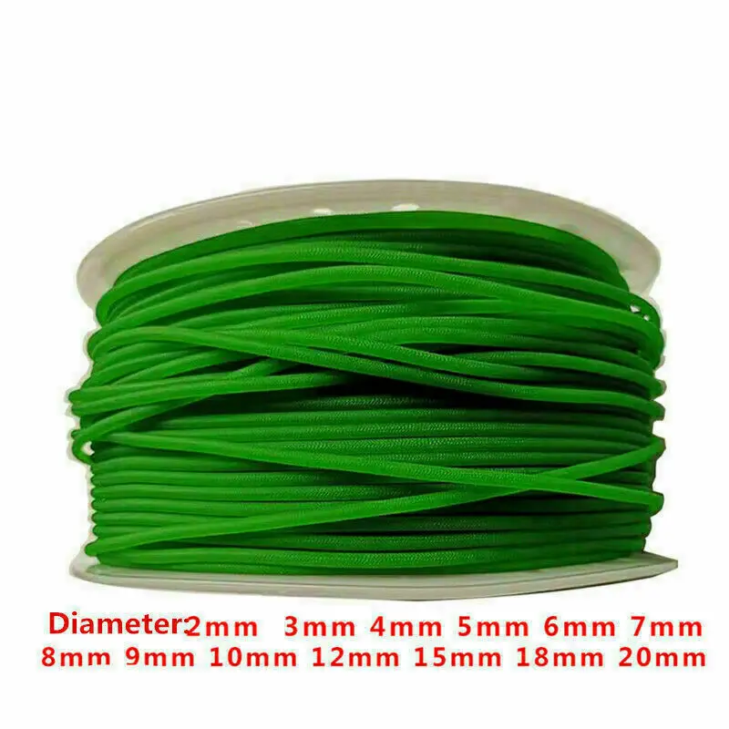 1M Round Urethane Drive Belt Diameter 2/3/4/5/6/8/10/12mm Rough Surface Green