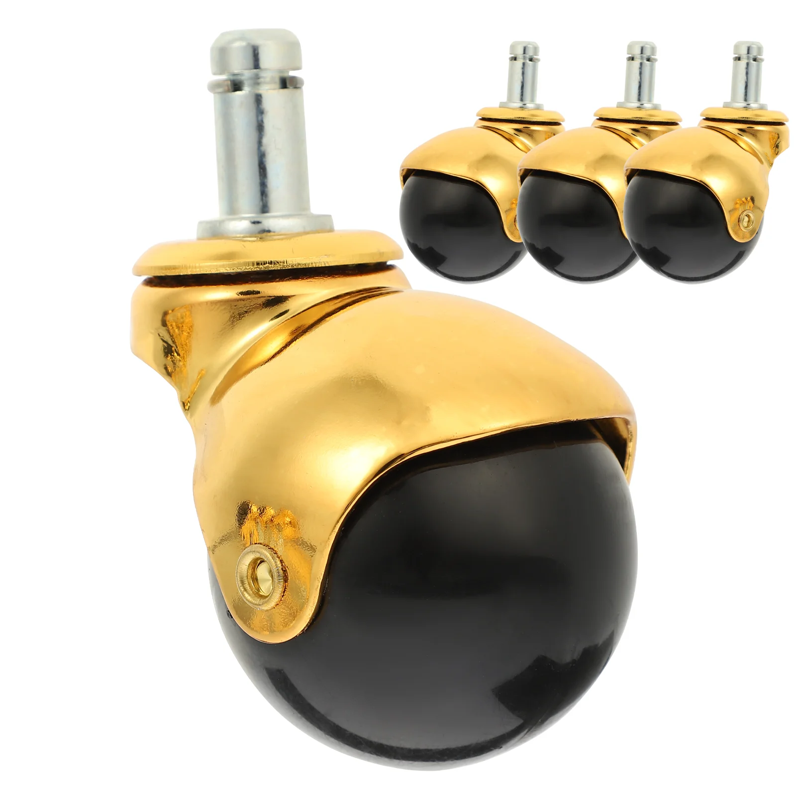 4 Pcs Gold Swivel Casters Wheels for Heavy Furniture Small Rotating Beam and Mini Castor Legs Home Accessory Chair Baby