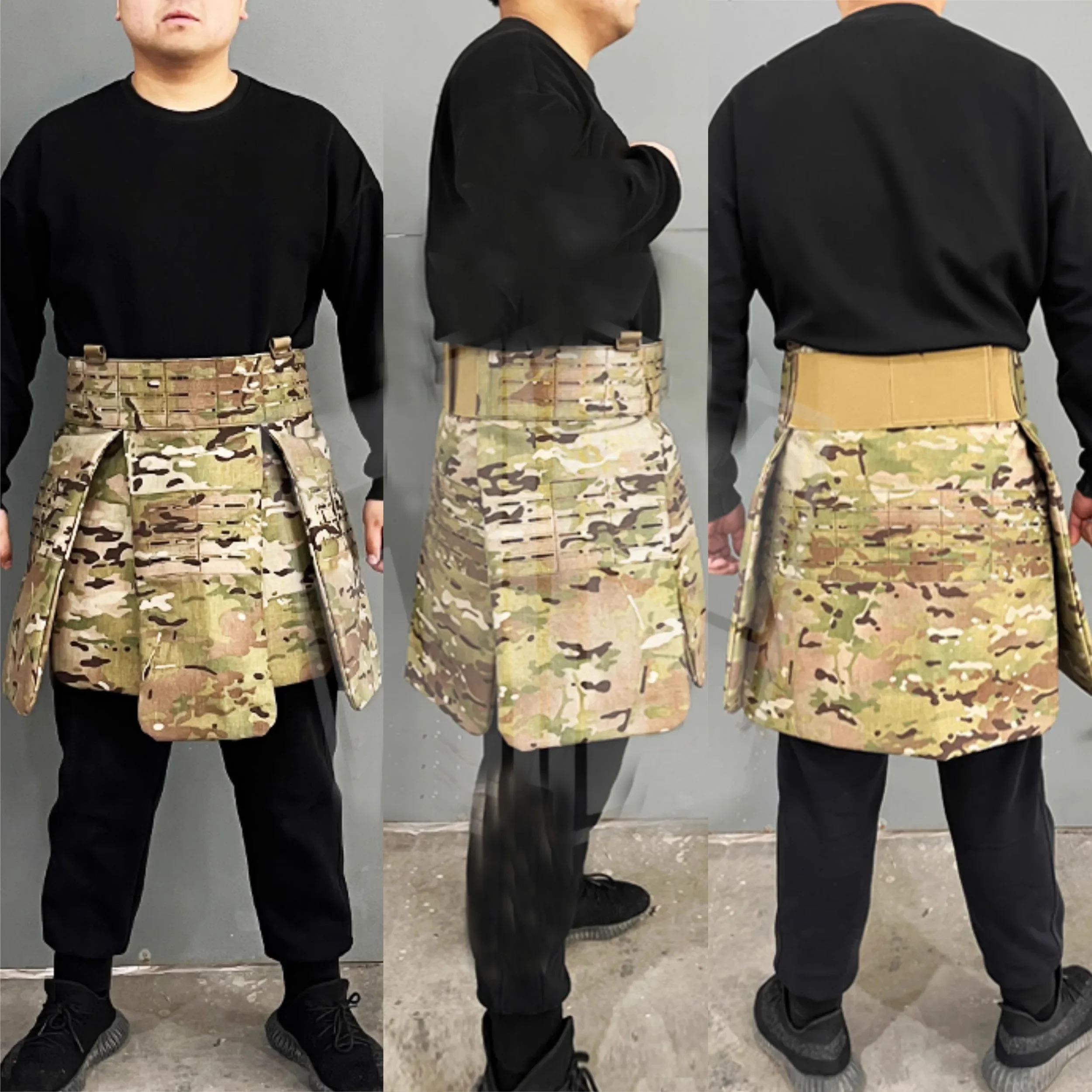 NIJ IIIA.44mag التكتيكية الباليستية تنورة الفخذ والساق درع لوحة مولي متوافق قابل للتعديل الناقل للصيد القتال وفي الهواء الطلق