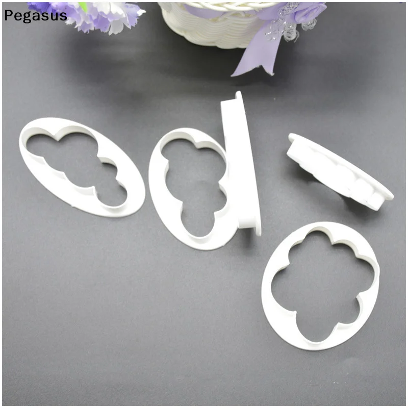 [S]5PCS/Set Cloud Shape Cookie Cutter Custom Made 3D Printed Fondant Biscuit Mold