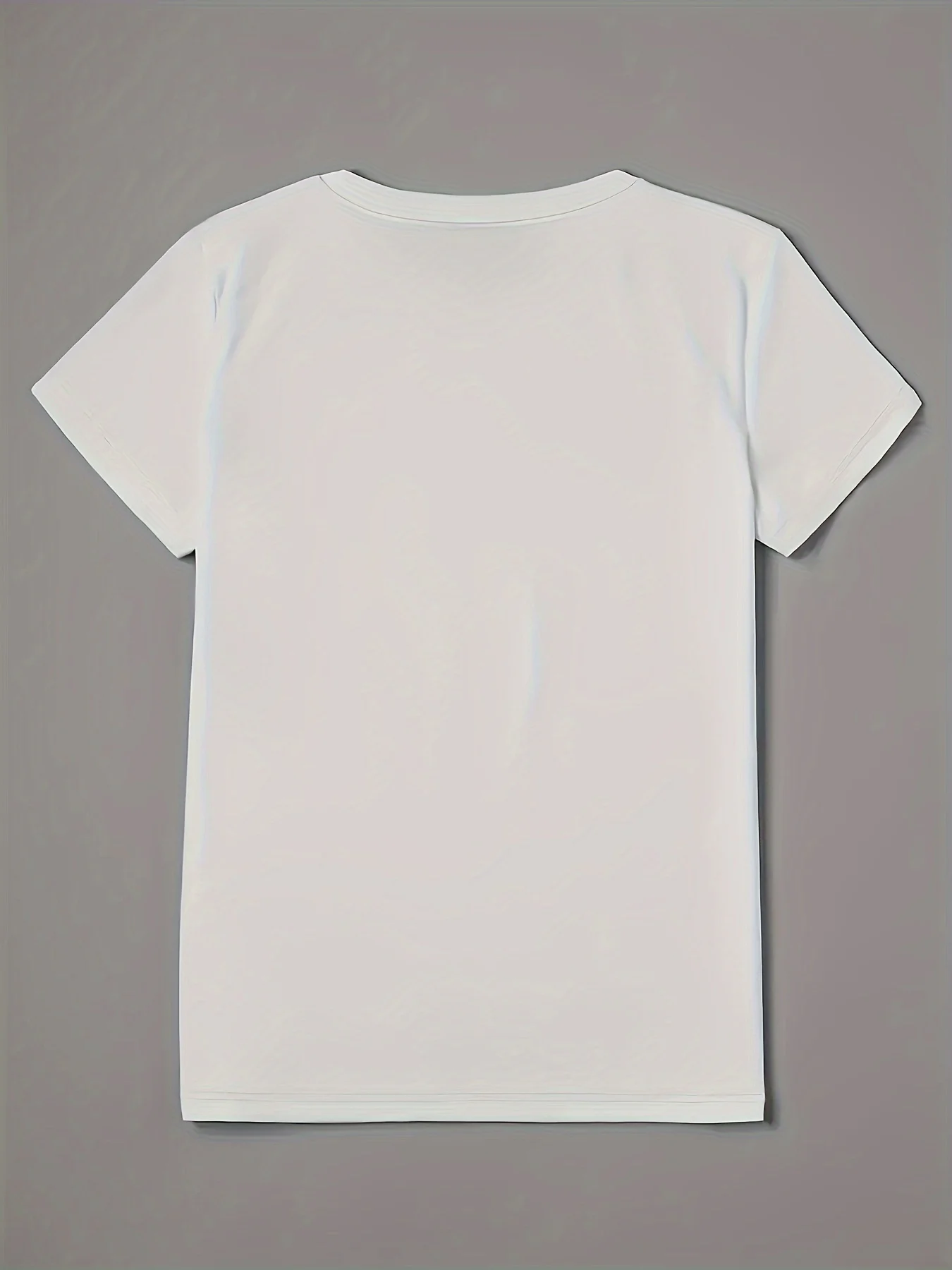 Fashion White "Love" Leopard Heart Pattern T-shirt-Casual round Neck Short Sleeves Casual T-shirt Leopard Heart Pattern image 6