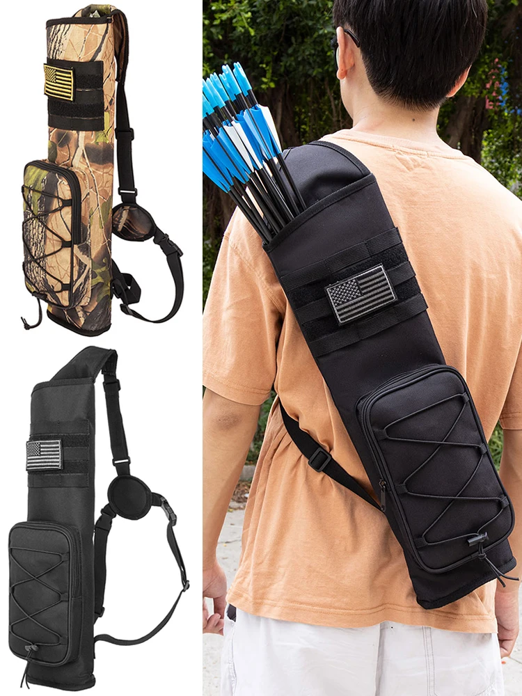 Portátil Hunting Bow Bag, Quiver Holder Bottom, Espessamento cinta ajustável para arco ao ar livre, Caça Acessórios