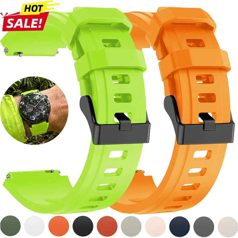 22mm Uhrenarmband für Samsung Gear S3 Frontier Classic/Watch 3 45mm 46mm Silikonarmband für HUAWEI GT6 GT 6 Pro 46mm Armband