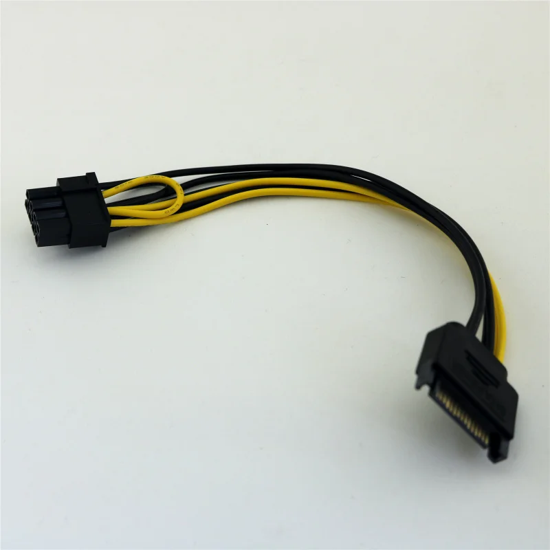 

Z Single SATA 15Pin Male To 8(6+2)Pin Male PCI-E Video Card Power Supply Cable