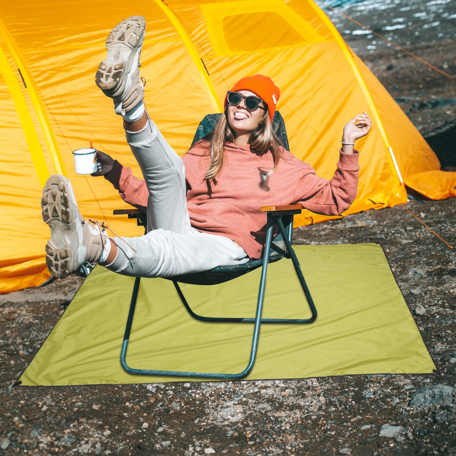 

Waterproof and Moisture-proof Pad Camping Picnic Blanket Floor Mat for Tent Beach Travel Essentials Carpet outside Accessories