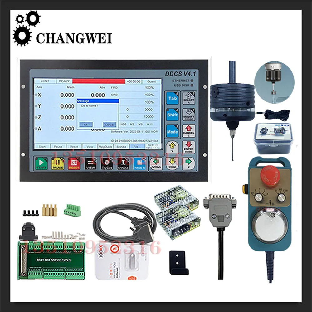 DDCSV3.1/DDCSV4.1 offline controller supports 3/4 axis USB interface and 3d edge finder for engraving and milling machine