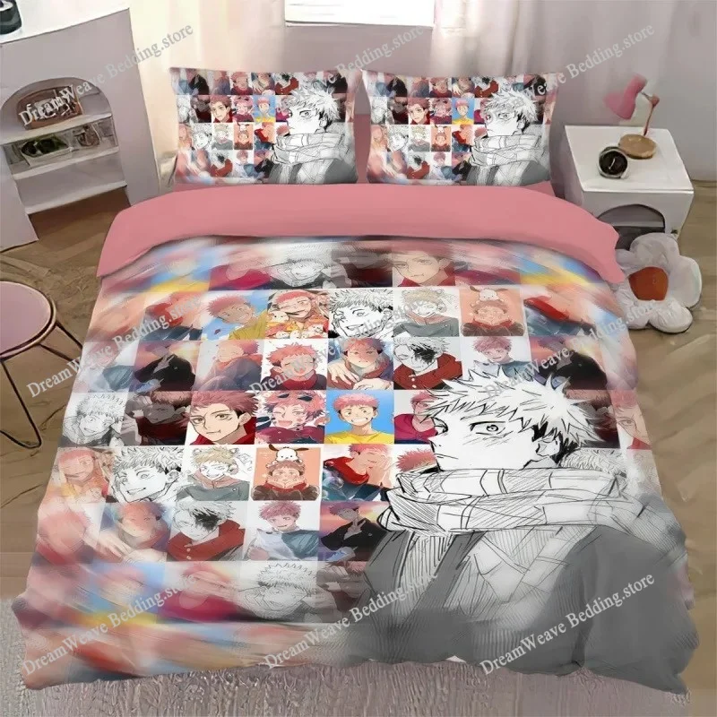 

Home Textile Cartoons Jujutsu Kaisen Cover Duvet Cover Pillow Case Boy Girl Polyester Bedding Set King Queen Twin Size