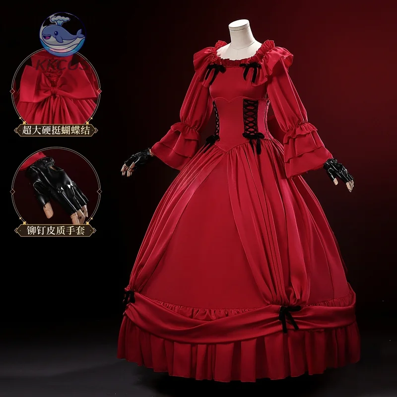 

Anime Scarlett O‘Hara Cosplay Costume Red Dress Gothic Punk Halloween Christmas Party Game Comic Con Daily fashion Clothes KKCos