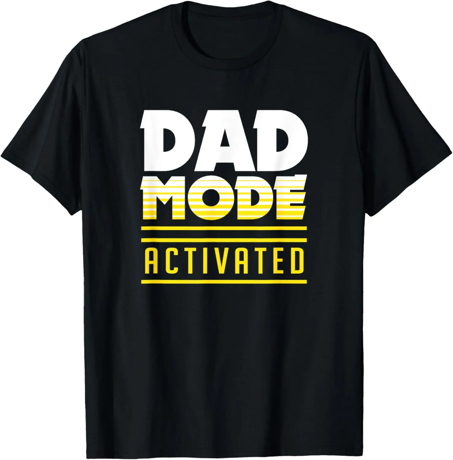 Mens Father's Day Dad Mode Activated Yellow T-Shirt