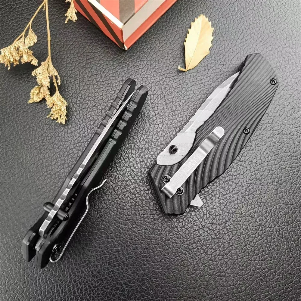 KS 1311TS High Quality Folding Knife 8Cr13Mov Blade Stonewashed Nylon Fiber Handle Outdoor EDC Jungle Hunting Camping Tool